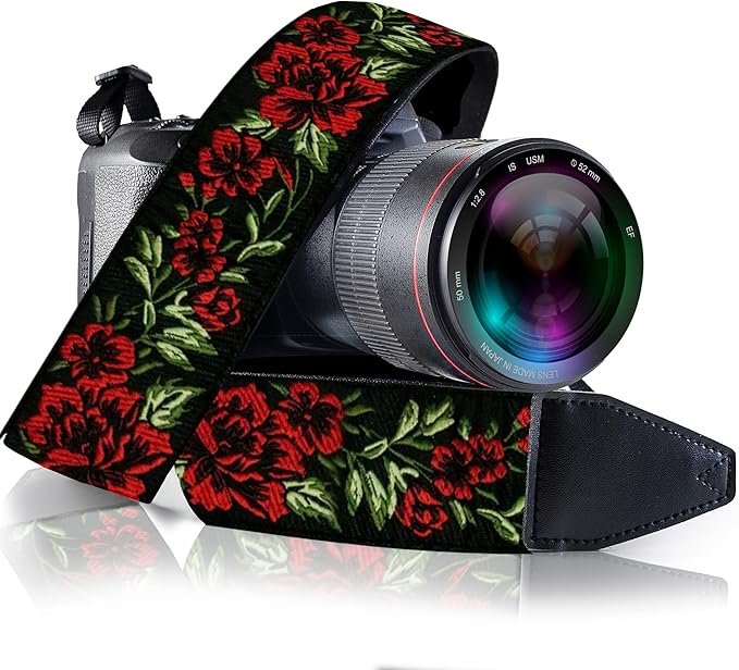 Art Tribute Camera Strap for All DSLR and Mirrorless Cameras. Add Your Name Or Initials Make It a Personalized Gift