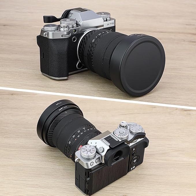 Haoge LH-X18N Bayonet Square Metal Lens Hood for Fujifilm Fuji XF 16-80mm F4 R OIS WR, Fujinon XF16-55mmF2.8 R LM WR II Lens Shade with Metal Cap