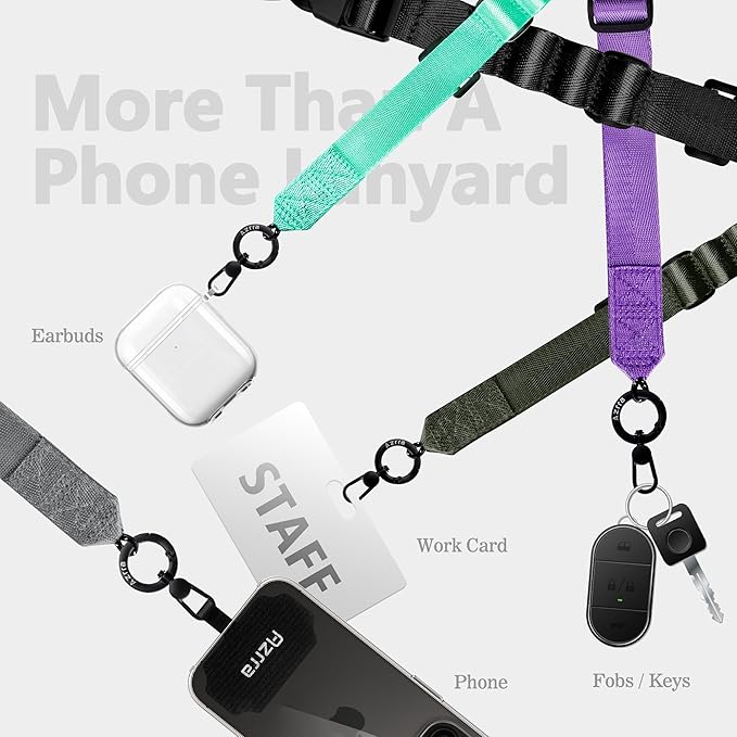 Azrra Adjustable Crossbody Phone Lanyard: Universal Crossbody Phone Strap Adjustable Cell Phone Lanyard for iPhone Samsung