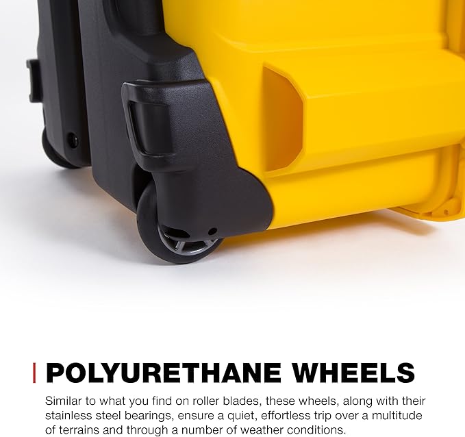 NANUK 950 Waterproof Hard Case with Wheels and Foam Insert - Yellow