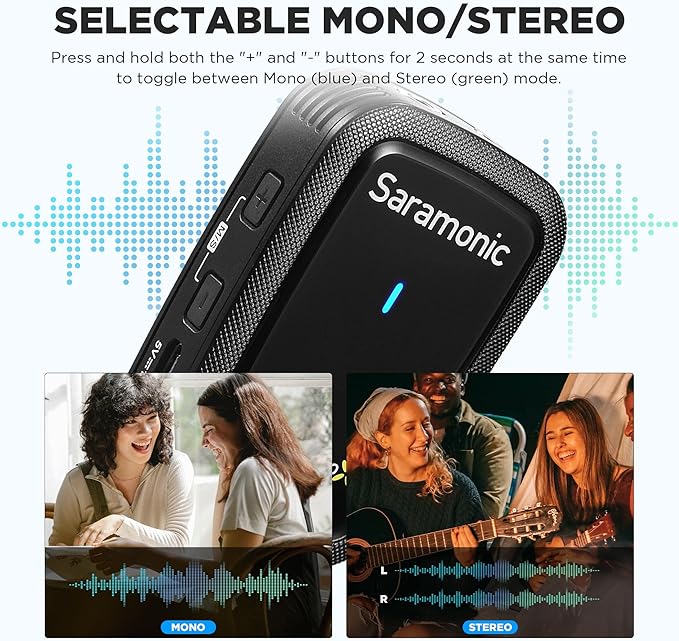 Saramonic Blink500 Prox-Q4 Wireless Lavalier Microphone for iPhone iPad - mini Plug Play Cordless Lapel Mic for Vlog Podcast Facebook Live Stream Filming Video Recording (TX+TX+RX)