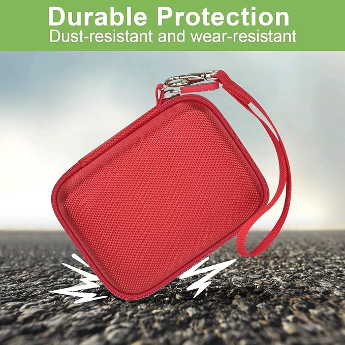 Case Compatible with VAHOIALD FHD 1080P Digital Camera/for CAMKORY Digital Point and Shoot/for Kodak PIXPRO FZ45-BK 16MP Vlogging/for IWEUKJLO/for Nsoela, Holder for SD Card More (Red)