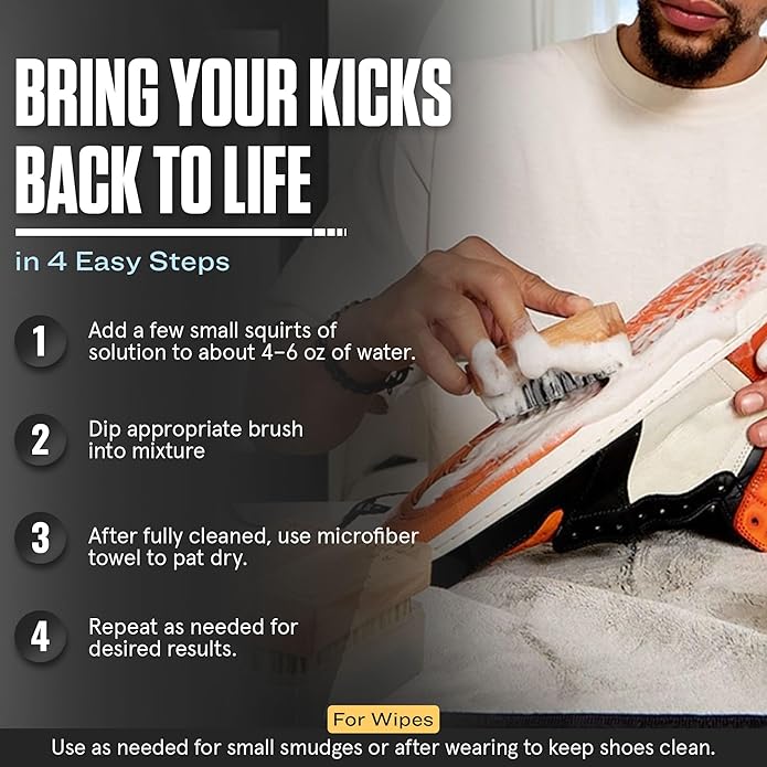 RESHOEVN8R Shoe Cleaner Kit and Sneaker Cleaner Sets - Cleaning Kit Solution for Sneakers, Mesh, Canvas, Suede, Knit, Leather