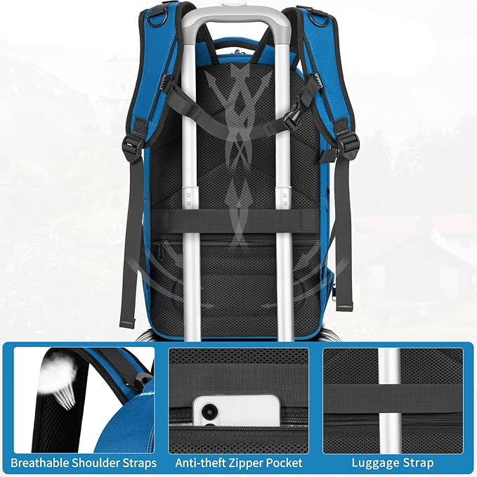 Camera Backpack, Hardshell DSLR Photography Camera Bag with Rain Cover, Waterproof Hard Shell Camera Case with Tripod Holder & 15.6" Laptop Compartment Compatible with Canon/Nikon/Sony/DJI Mavic Drone