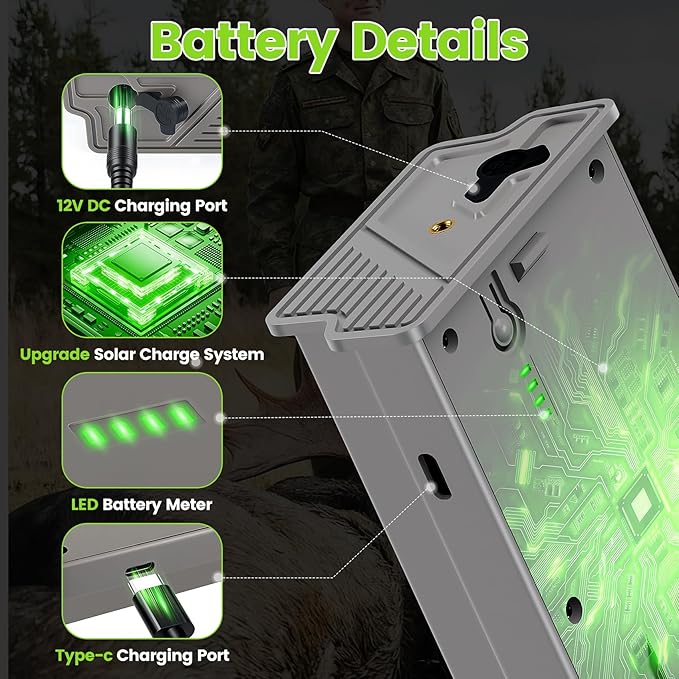 COOLSHOW Reveal Hunting Camera Battery 2 Packs 6000mAh 7.2V Rechargeble Lipo Lithium ion Battery Compatible with Tatacam Hunting Camera X Gen 2.0,X Gen 3.0,X,XB,SK,X Pro,Pro 3.0