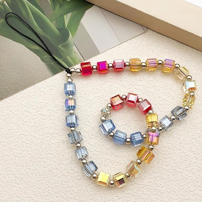 Beaded Camera Wrist Strap Cute Digital Camera Charm Lanyard Phone Chain Keychain Beaded Phone Lanyard Bag Charm