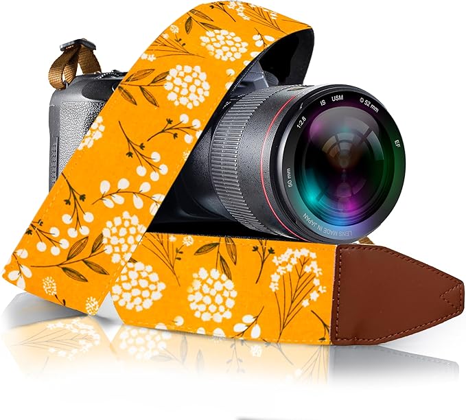 Art Tribute Camera Strap for All DSLR and Mirrorless Cameras. Add Your Name Or Initials Make It a Personalized Gift