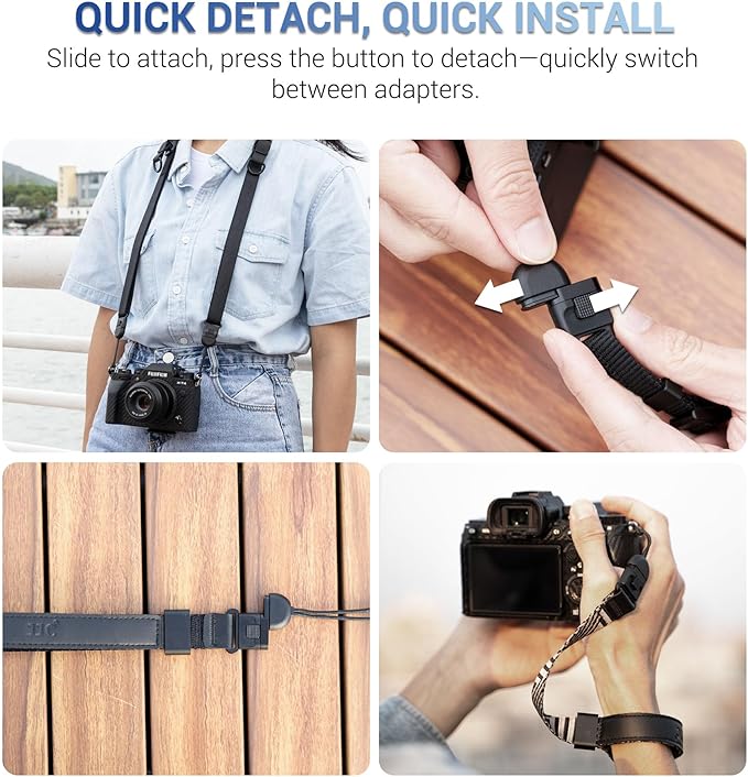 JJC 2Pack Universal Camera Strap Quick Release Buckle, Durable & Scratch-proof Neck Strap Quick Release Loop Connector for Canon Nikon Sony Fujifilm Olympus DSLR Mirrorless Camera