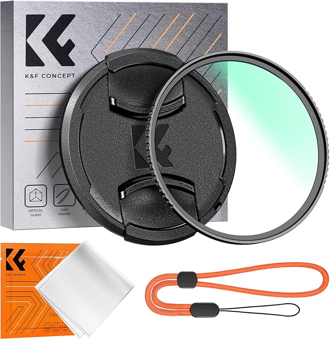 K&F CONCEPT 95mm MC UV Lens Protection Filter with Lens Cap Cleaning Cloth Optical Glass Ultra Slim 18 Multi-Layer Coatings Camera Lens UV Filter (K-Series)