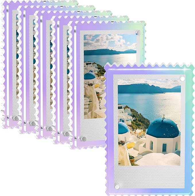 WINKINE Polaroid Magnets Frame for Refrigerator, Instax Frame for Fujifilm Instax Mini & Polaroid Film, Mini Picture Frames 2x3, Fridge Magnetic Photo Frames