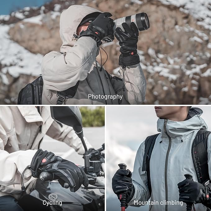 PGYTECH Professional Photography Gloves for Photographers, Cold Weather Ski Gloves for Men Women