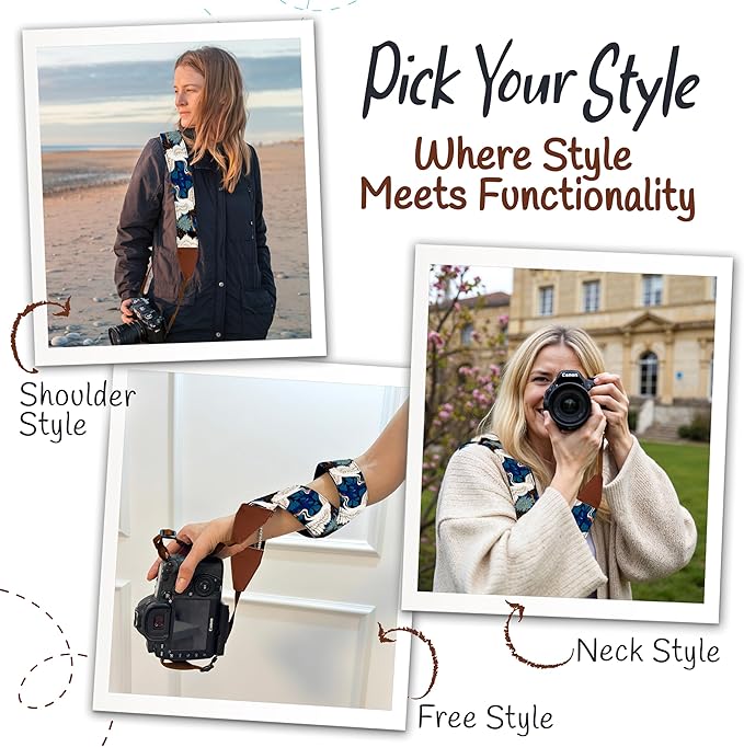 Art Tribute Camera Strap for All DSLR and Mirrorless Cameras. Photographers Strap Neck, Shoulder & Crossbody Camera Strap