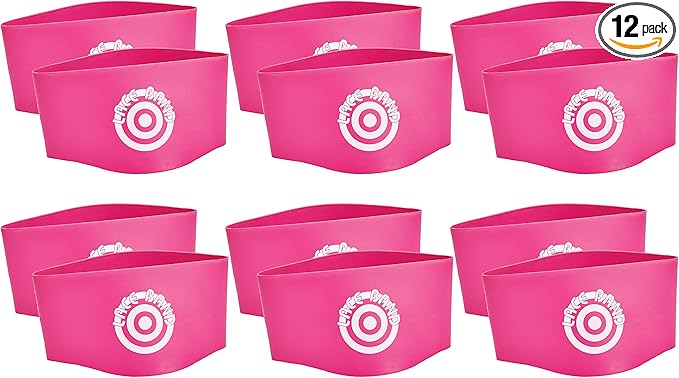 Unique Sports Lace Bands Neon Pink Soccer Cleat Lace Cover (6 Pair)