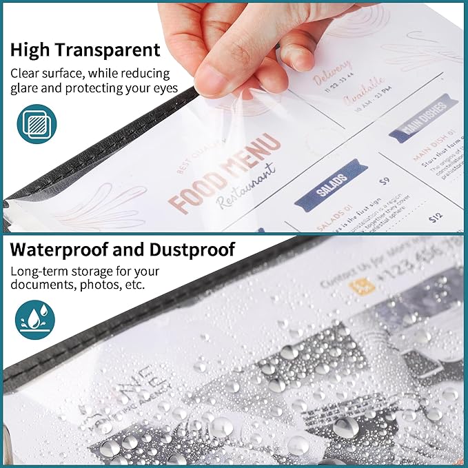 Sheet Protectors - 200 Sheets 4 mils Strong Extra Heavyweight Clear Top Load 8.5 x 11 Inch Highlight Transparent Acid-Free for 3 Ring Binder OS01200