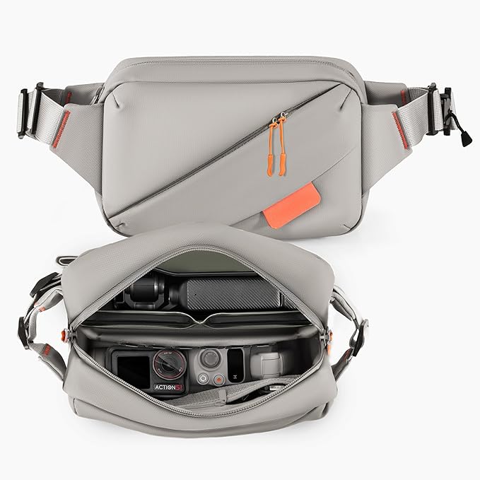 All-in-One Waterproof Storage Bag for DJI Osmo Pocket 3/Osmo Mobile 8/7P/Action 6/5 Pro/Nano,Portable Premium 900D Polyester Multilayer Travel Case with Smart Organization for Xtra Muse Accessories