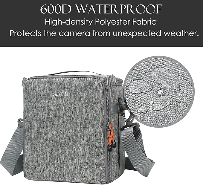 svatin Mini SLR Camera Insert Bag,Shockproof &Pressure-proof Dual Opening Camera Lens Cube Case Bag,Digital DSLR Mirrorless Cameras Accessories Storage Pouch Compatible for Canon,Sony,Fuji (XXS Gray)