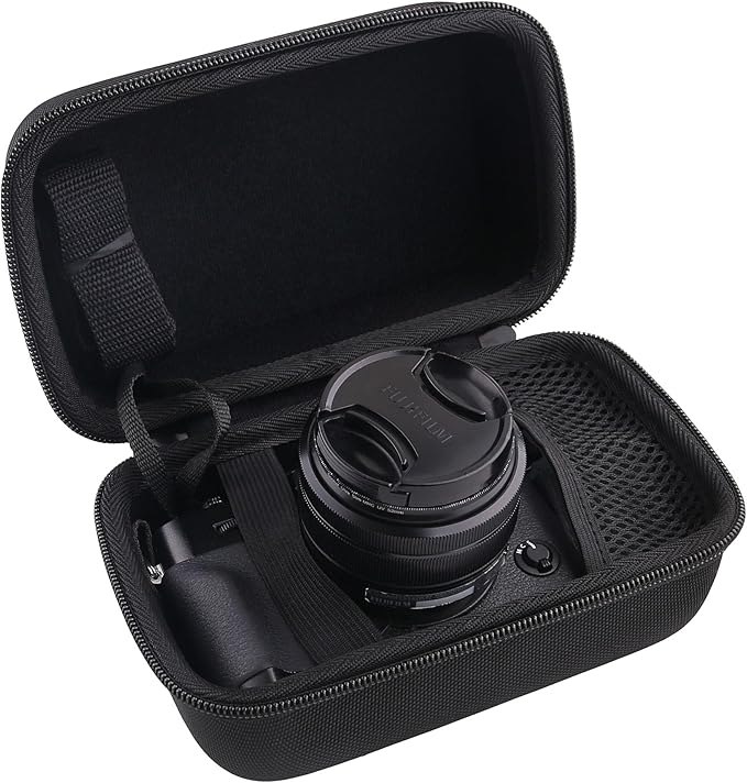 JINMEI Hard EVA Carrying Case Compatible with Compatible with Fujifilm X-T50,X-T5,X-T30 II, X-T30, X-T10, X-T20 Mirrorless Digital Camera storage box(Fits 15-45mm Lenses) (black)