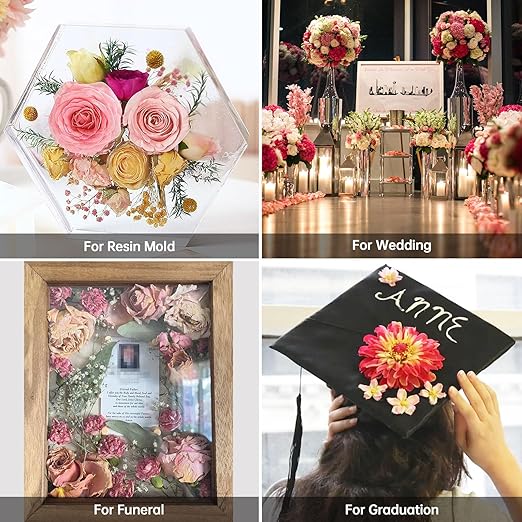 Silica Gel Flower Drying – 7 LBS Flower Drying Silica by Reusable, Color Indicating Silica Gel Beads for Drying Flowers, Silica Sand Flower Drying for Wedding Decoration, Resin Mold, Graduation