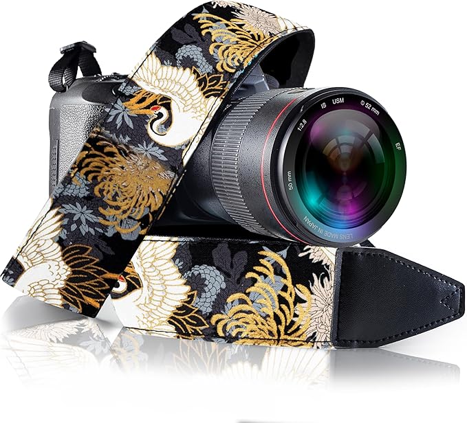 Art Tribute Camera Strap for All DSLR and Mirrorless Cameras. Add Your Name Or Initials Make It a Personalized Gift