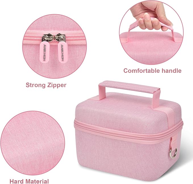 ANKHOH Vlogging Camera Case for Duluvulu/for Zostuic/for YIGLLO/for Gavonde/for Canon/for Kodak Pixpro Digital 4K 5K Camera Carrying Travel Bag for SD Cards, Accessories(Box Only)(Pink)
