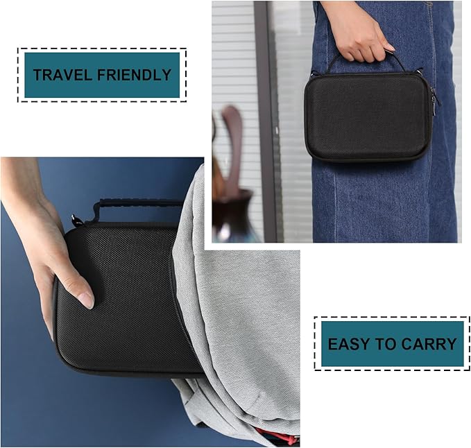 Hard Travel Case for Sony ZV-1F / ZV-1 / ZV-1 II Digital Camera, Protective Cases Bag Fits Vlogger Accessory Kit Tripod and Microphone, Extra Zipper Pocket fit Battery Charger, Black