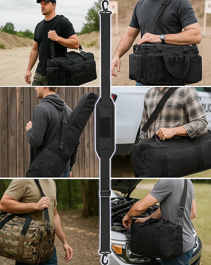 WYNEX Shoulder Strap Pad for Tactical Pouch, Universal Bag Strap with Detachable Thick Pad Single Shoulder Straps Replacement