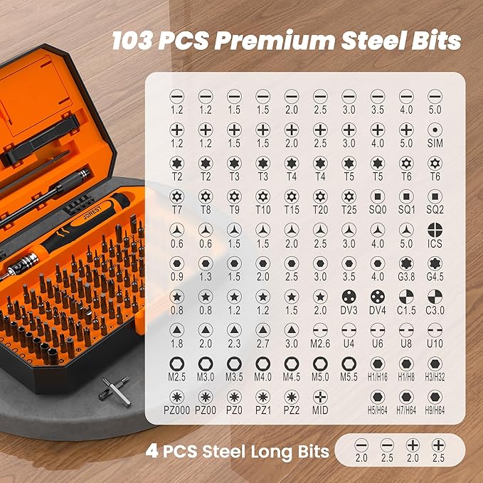 JOREST 115 in 1 Small Precision Screwdriver Set, Tool Gifts for Men, Magnetic Repair Tool Kit for PC, Laptop, Computer, iPhone, Macbook, Jewelers, PS5, Xbox, Switch, Electronics