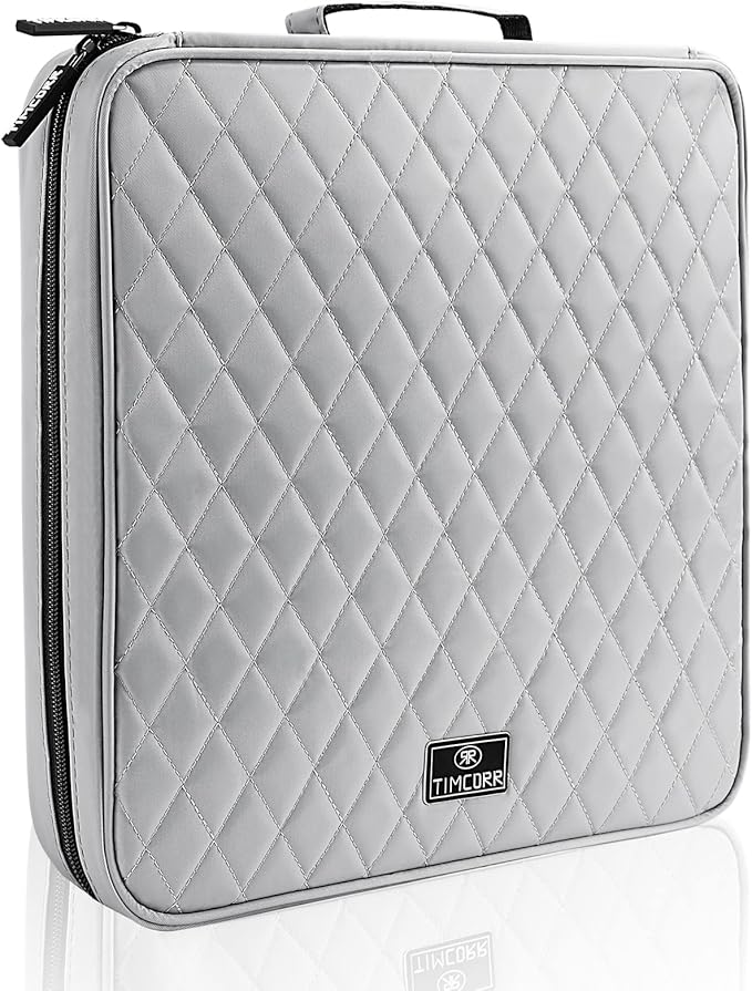 CD Case DVD Holder Storage: 160 Capacity DVD Cases Organizer Portable Wallet Storage - CD Plastic Protective Carrying Binder for Home Travel (Grey)