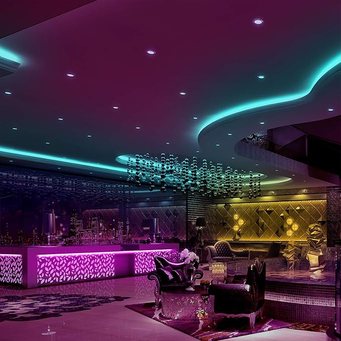 DAYBETTER Led Strip Lights 32.8ft Kit with Remote and Power Supply Color Changing