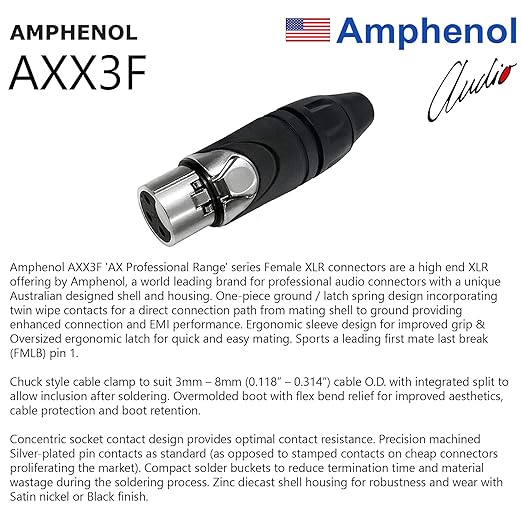 2 Units - 4 Foot - WBC-PRO-Quad Ultra-Silent Ultra-Flexible Balanced Star-Quad Cable with Amphenol Male & Female XLR Plugs & Black Tweed Jacket