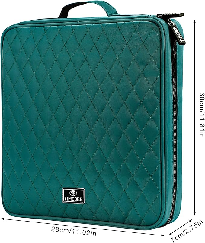 CD Case DVD Holder Storage: 160 Capacity DVD Cases Organizer Portable Wallet Storage - CD Plastic Protective Carrying Binder for Home Travel (Green)