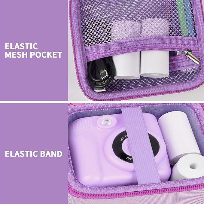 Kids Instant Print Camera Case Compatible with ESOXOFFORE for Dylanto for DUDUDRAGON for GKTZ for ETIKEZ for Dafotil for Careenoah for Aasonida Digital Video Prints Paper Bag (Box Only) Purple