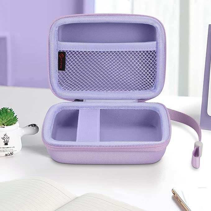 FINTIE Kids Camera Case Compatible with Goopow/Seckton/Dylanto/Mgaolo/Masterbee/CIMELR/Desuccus Kids Digital Camera Toys, Children Carrying Bag, Birthday Festival Gift, Lilac Purple