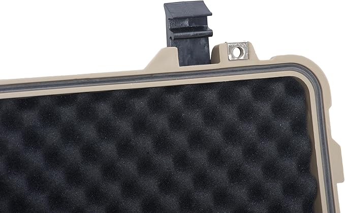 MEIJIA All Weather Rolling Waterproof Protective Case, Hard Camera Case,Dry Case with Retractable Pull Handle and Wheels,Foam Inserted, 22 x13.81x9inches (Desert Tan)