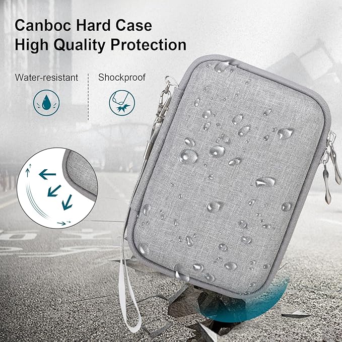 Canboc Carrying Case for KODAK Mini 2 Retro 4PASS Portable Photo Printer/KODAK Mini Shot 2 Retro 4PASS 2-in-1 Instant Digital Camera, Mesh Bag fits Photo Paper and Cable, Grey