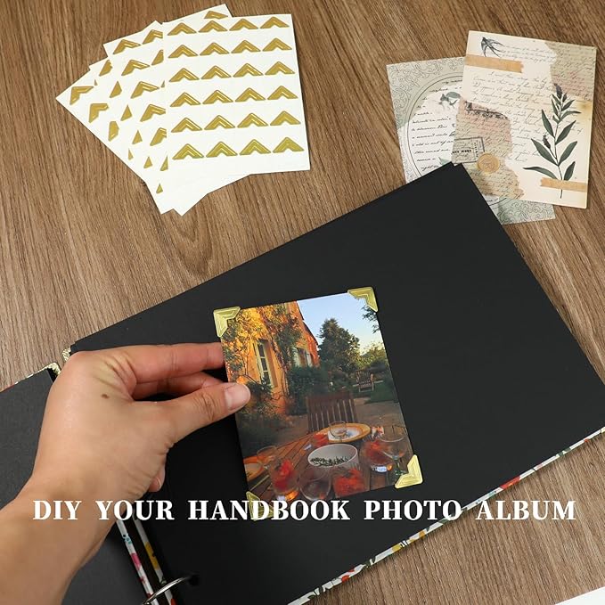 240 Pieces Photo Corners Self Adhesive Picture Corners for Scrapbooking, Photo Mounting Corners for DIY Scrapbook, Album, Journal, 10 Sheets