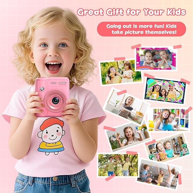 Kids Camera Gifts for Girls Boys - Christmas Birthday Xmas Gift for Girl Boy Age 3 4 5 6 7 8 9 10 11 12 Year Old - Instant Print Digital Toys Ages 3-5 6-8 8-12 Years Olds - Toddler Learning Kid Toy