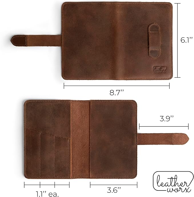 Leather Field Notes Cover for 3.5 x 5.5 in. Notebooks, Case for Moleskine Cahier Pocket Size Notebook, EDC Journal Covers with Pen Holder, Traveling Sketch Wallet, Small Planner, Notepad Accessories