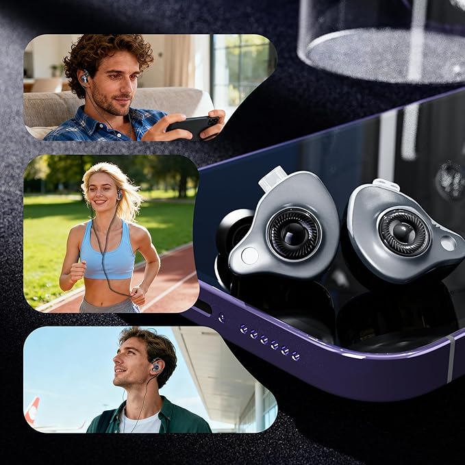 in Ear Monitor Headphones Without Mic, 10mm Dynamic Driver HiFi IEM Earphones, Crystal Clear Sound IEM Earbuds with Detachable 4N OFC Cable, 3.5mm Wired Gaming Earbuds