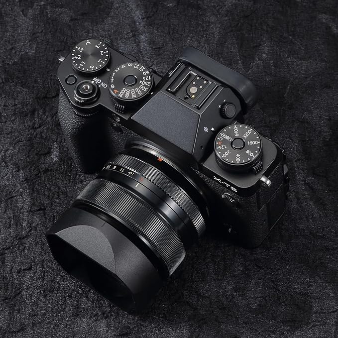 Metal Square Lens Hood with Cover Suitable for Fujifilm Fujinon XF 35mm F1.4 R、18mm F2 R、 60mm F2.4 R Camera Accessories