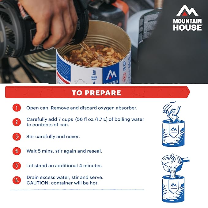 Mountain House Spaghetti with Beef Marinara #10 Can | Freeze Dried Survival & Emergency Food | 7 Servings
