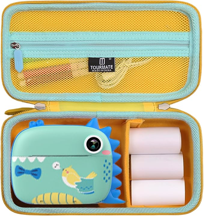 Hard Storage Case for HiMont/Sangrui/ARNSSIEN/Usteetic Camera Instant Print - Travel Case for Selfie Video Camera(Only Box) (PU, Blue)