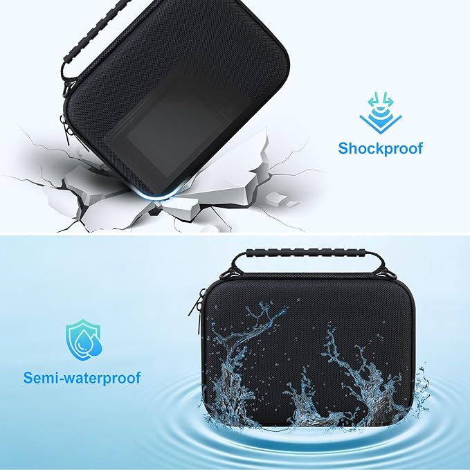 BOVKE Carrying Case for Canon G7X Mark III Mark II, PowerShot SX740 SX730, Sony ZV-1 II/ZV-1F Compact 4K Vlogging Digital Camera Travel Storage Bag for Tripod Microphone Cameras Accessory, Black