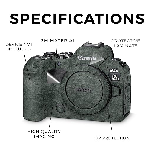 Camera Skin Compatible with Canon EOS R6 Mark II Camera (2022) - Green Stone - Premium 3M Vinyl Protective Wrap Decal Cover - Easy to Apply | Crafted in The USA by MightySkins