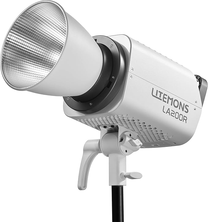 Godox Litemons RGB LED Monolight 220W, 1800–10000K Full Color Video Light, 64,000 Lux, NFC & App Control, Bowens Mount, Black Housing (LA200RK1)