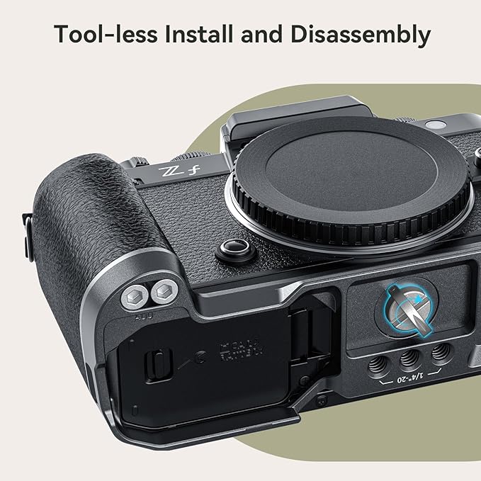 SmallRig Z f Handgrip L-Shape Grip for Nikon with Ergonomic Silicone Grip, Built-in Quick-Release Plate for Arca for Quickly Switch on Gimbal/Tripods/Handheld Shooting - 4262