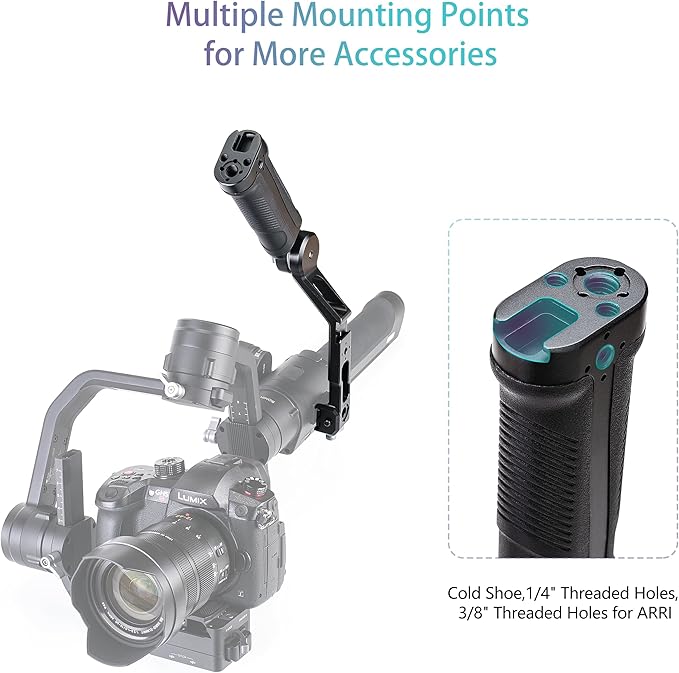 Zeadio Gimbal Sling Handgrip Handle Compatible with DJI RS 2 RSC 2 RS 3 RS 3 Pro RS 4 Stabilizer, 17.6lb/8kg Load, Ideal for Low Angle Shots
