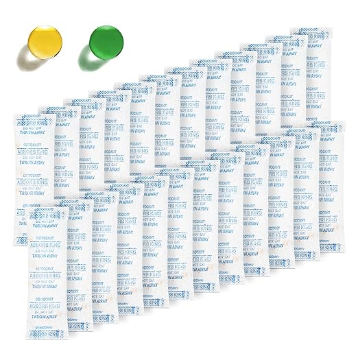Silica Gel Packets – 500 Packs 5 Gram Moisture Absorbers Food Grade Silica Packets, Premium Desiccant Packs for Storage, Color Indicating Desiccant for Spices, Jewelry, Shoes, Electronics, Tool Box
