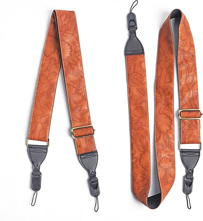 QIELIZI Lifestyle Camera Strap,Vintage Adjustable Vintage Neck & Shoulder Strap for All DSLR Cameras