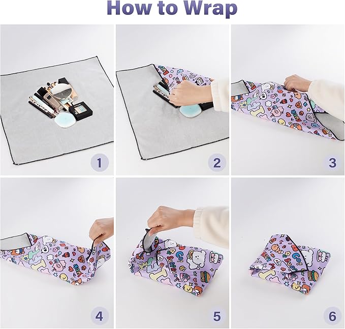 Walking Way Protective Wrap, Self-Adhesive Magic Cloth Camera Wrap, Storage Cloth, Anti-Scratch, Dustproof, Washable Lens Pouch for DSLR, Smartphones, Laptops, Cosmetic